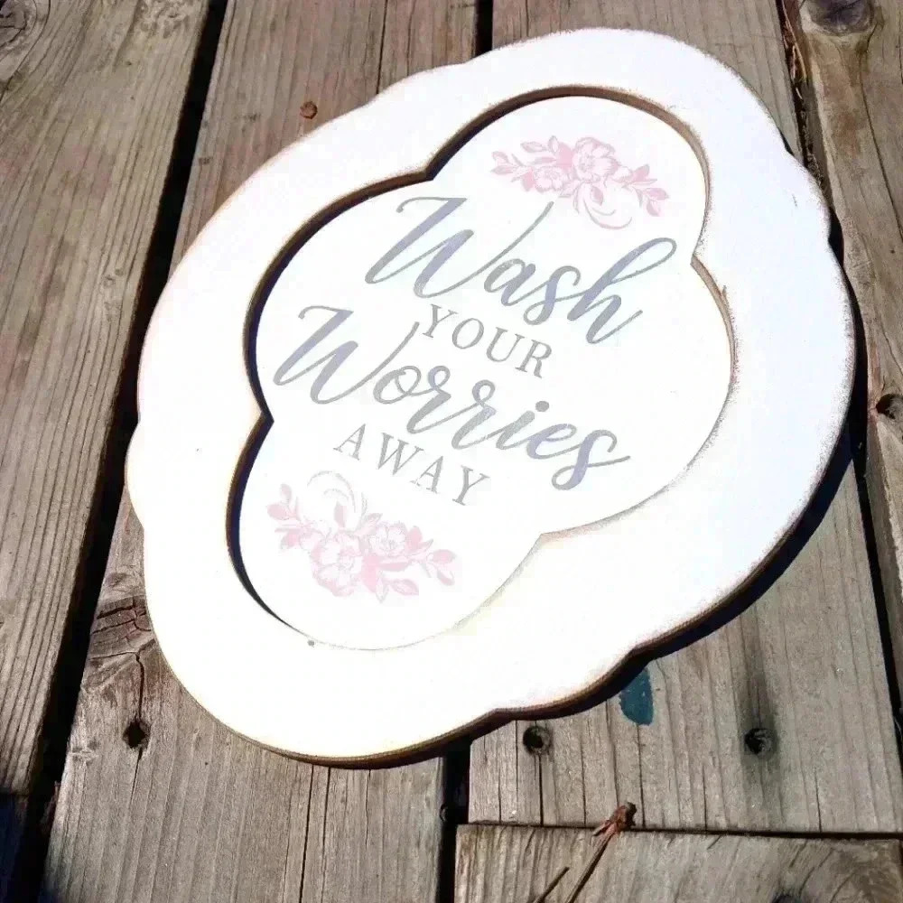 Wash Your Worries Away Wall Decor NWT